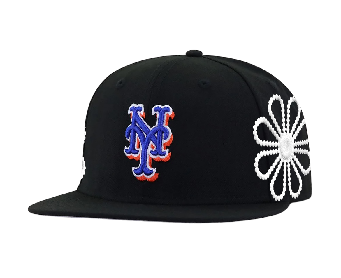 PEARLZ NY METS BLACK FITTED